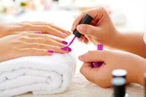 manicure nail coloring spa station