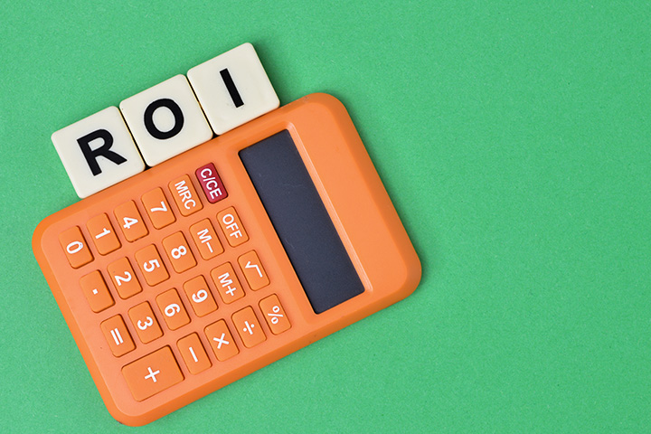 Calculator sitting on a table