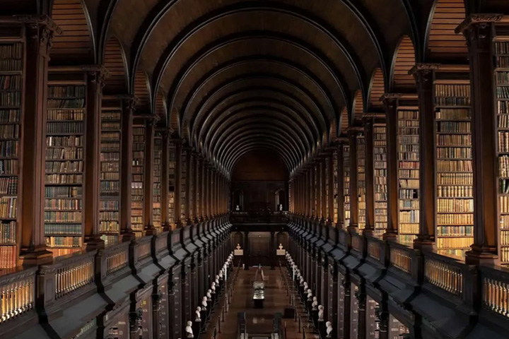 Book of Kells housed in Trinity College’s breathtaking library