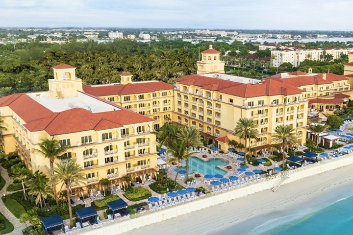 Hotel beside the beach at Eau Palm Beach