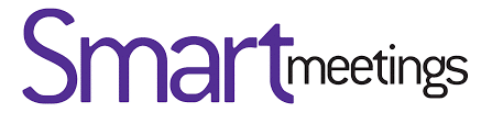 The image shows the Smart Meetings logo, with Smart in large purple letters and meetings in smaller black letters—a trusted resource for destination ideas and incentive program planning.
