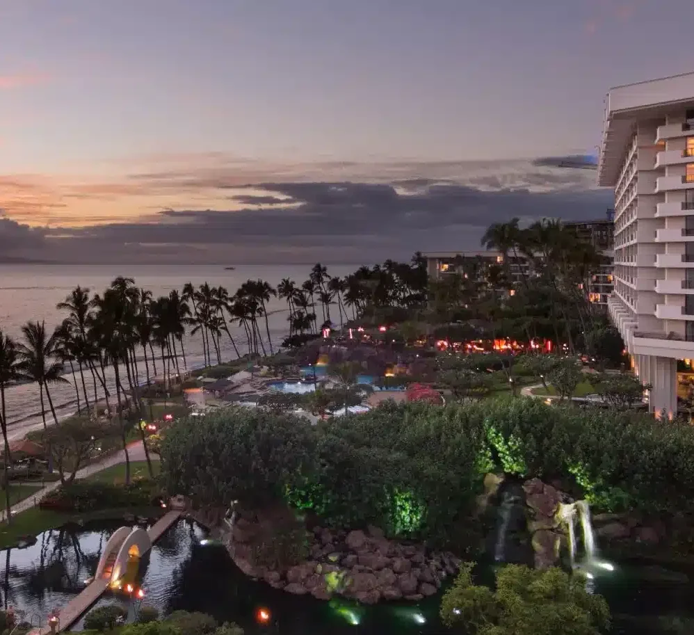 View of the beach from the Hyatt Regency Maui Resort and Spa