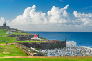 San Juan, Puerto Rico Historic Coastal Cemetery and Fort