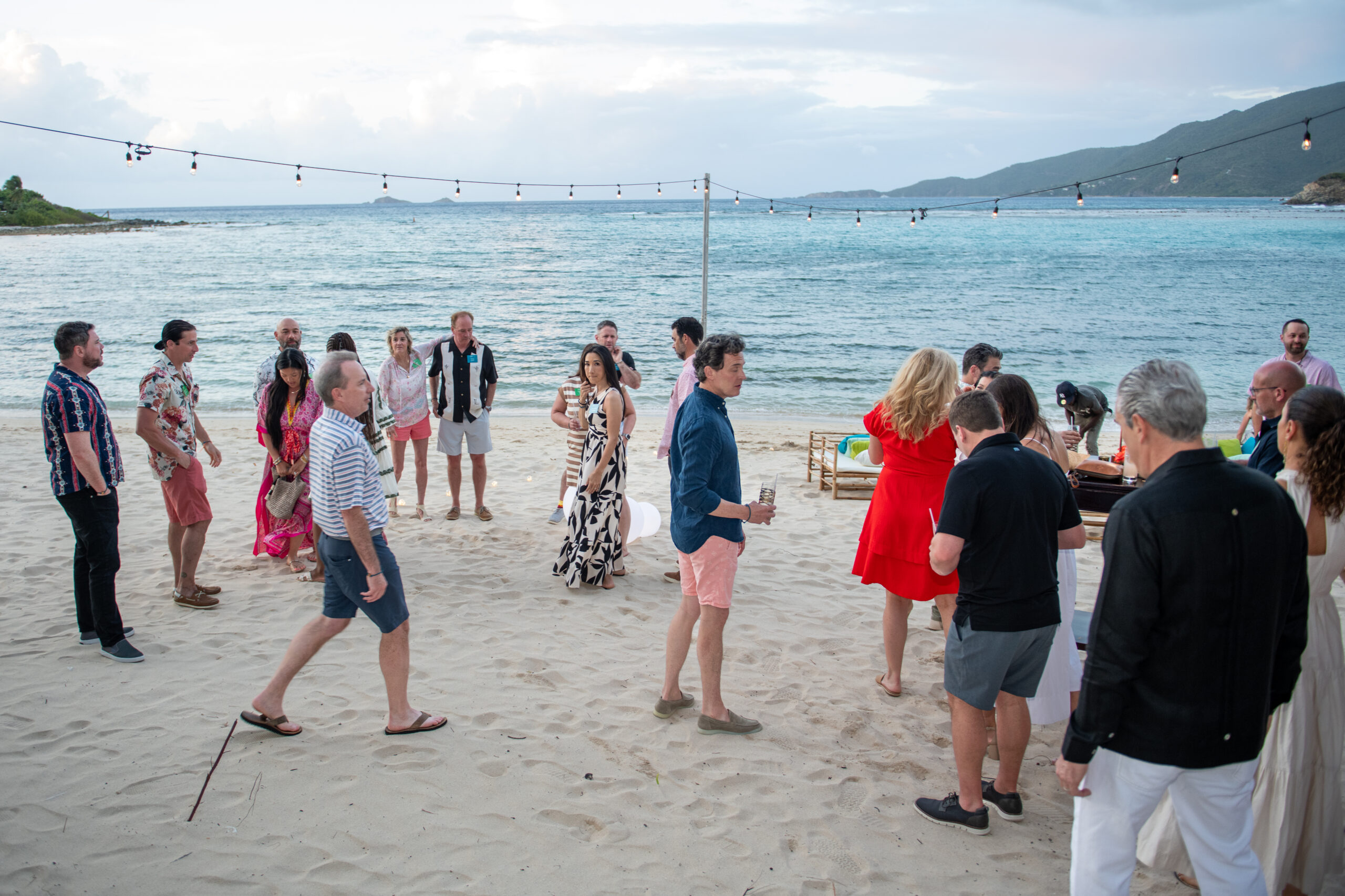 group-of-people-partying-on-beach-in-Virgin-Gorda